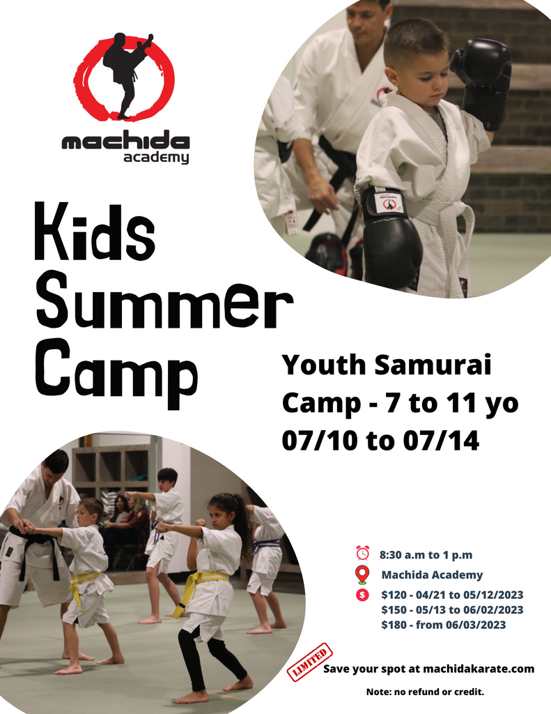 Machida Summer Camp Youth Samurai 7-11 years old 2023 - LOT 2
