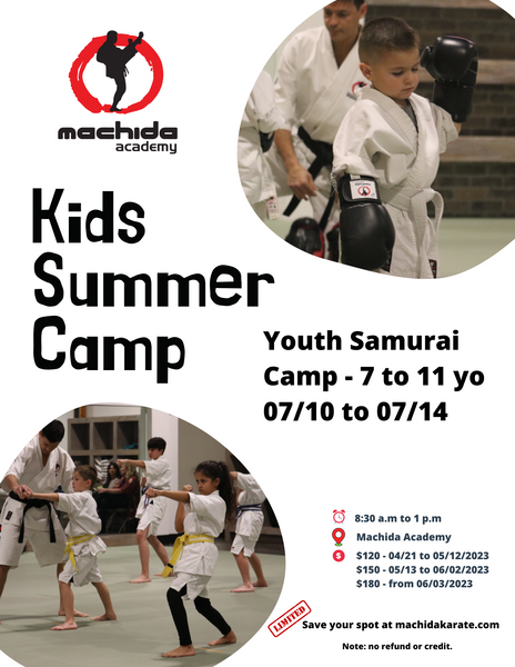 Machida Summer Camp Youth Samurai 7-11 years old 2023 - LOT 3